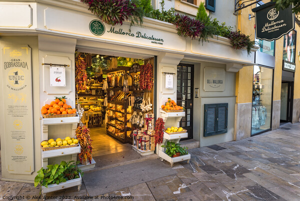 Mallorca Delicatessen gourmet food store Picture Board by Alex Winter