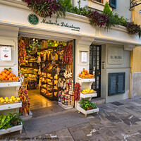 Buy canvas prints of Mallorca Delicatessen gourmet food store by Alex Winter