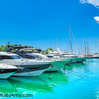 Buy canvas prints of Luxury yachts at marina port of Palma de Majorca by Alex Winter