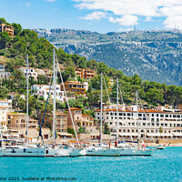 Buy canvas prints of Sailing yachts boats at coast of Port de Soller on by Alex Winter