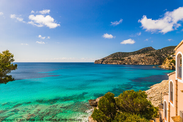 Mallorca, sea view of bay in Camp de Mar Canvas Print by Alex Winter