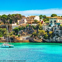 Buy canvas prints of Seaside of Porto Cristo on Mallorca by Alex Winter
