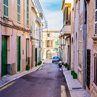 Buy canvas prints of Street in Felanitx, mediterranean old town on Mallorca by Alex Winter