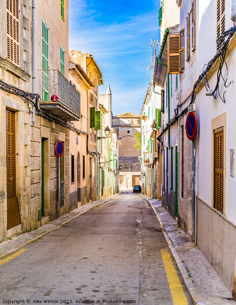 Street in Felanitx mediterranean old town Majorca Picture Board by Alex Winter