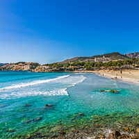 Buy canvas prints of View of Platja de Tora, beach Mallorca by Alex Winter