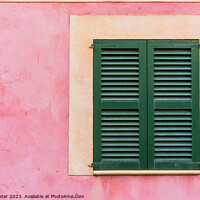 Buy canvas prints of Green window shutters by Alex Winter