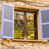 Buy canvas prints of Mediterranean window shutters by Alex Winter