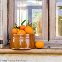 Buy canvas prints of fruit bowl oranges  by Alex Winter