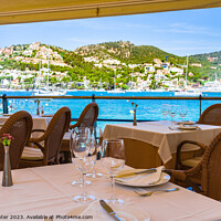 Buy canvas prints of Restaurant with beautiful sea view  by Alex Winter