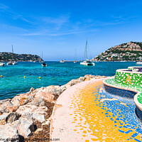 Buy canvas prints of Port de Andratx with luxury yachts by Alex Winter