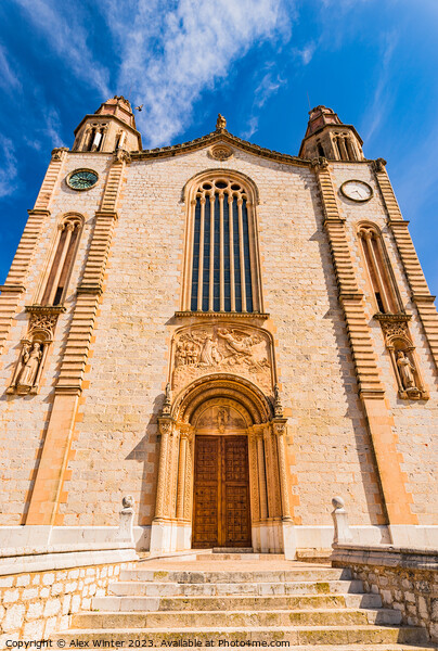 Front view of church in Calvia Picture Board by Alex Winter