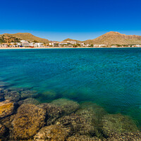 Buy canvas prints of Idyllic view of bay of Pollensa by Alex Winter