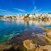 Buy canvas prints of Spain, Porto Petro harbor on Mallorca by Alex Winter