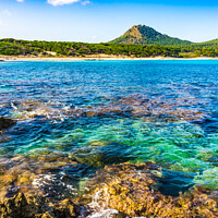 Buy canvas prints of View of Cala Agulla beach on Mallorca by Alex Winter