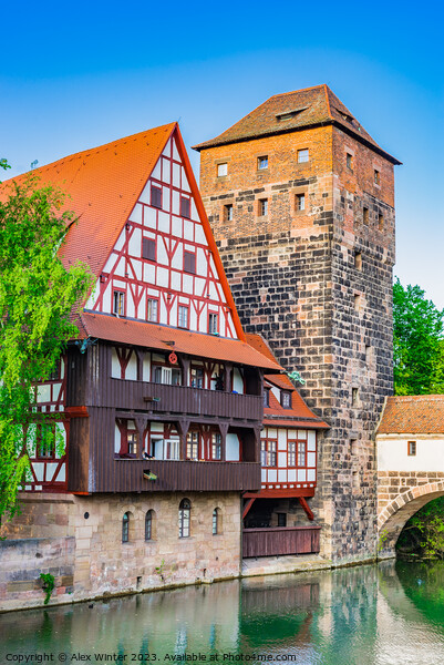 Historical old town of Nuremberg Picture Board by Alex Winter