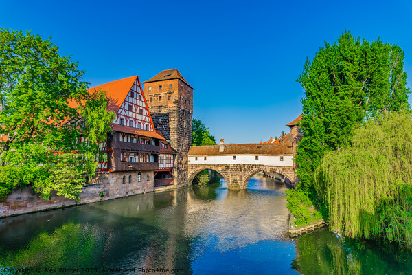 Nuremberg Germany historic old town Picture Board by Alex Winter