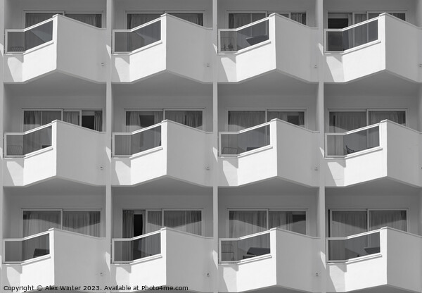Hotel architecture balcony facade Picture Board by Alex Winter