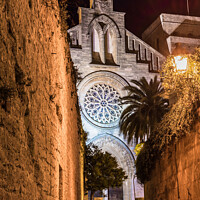 Buy canvas prints of Sant Jaume church and medieval fortification wall  by Alex Winter