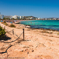 Buy canvas prints of Cala Millor beach at the seaside on Majorca island by Alex Winter