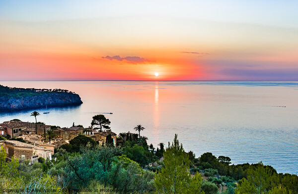 Beautiful sunset sky over the sea on Majorca coast Picture Board by Alex Winter