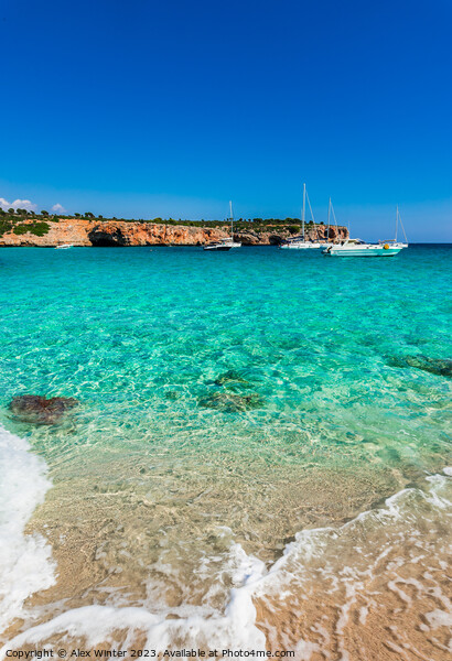 Cala Varques bay beach Mallorca island Picture Board by Alex Winter