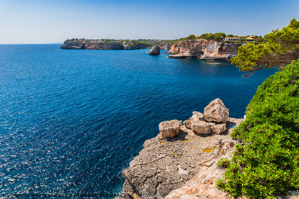 Beautiful island scenery, rocky coast on Majorca Picture Board by Alex Winter