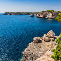 Buy canvas prints of Beautiful island scenery, rocky coast on Majorca by Alex Winter