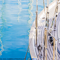 Buy canvas prints of Anchored, sailing, yacht, by Alex Winter