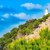 Buy canvas prints of Cape at Cala Ratjada lighthouse  by Alex Winter