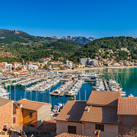 Buy canvas prints of Port de Soller Mallorca panorama view by Alex Winter