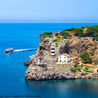 Buy canvas prints of Idyllic view of lighthouse of Port de Soller by Alex Winter