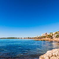 Buy canvas prints of Spain Majorca island, beach coast of Cala Millor by Alex Winter