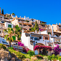 Buy canvas prints of Mediterranean houses of Cala Fornells, Majorca by Alex Winter