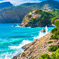 Buy canvas prints of Beautiful island scener of Camp de Mar by Alex Winter