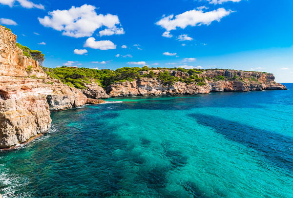Rocky coast cliffs of Majorca Picture Board by Alex Winter
