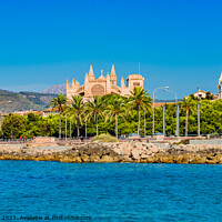 Buy canvas prints of View of Gothic Cathedral La Seu, Palma by Alex Winter