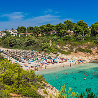 Buy canvas prints of Beautiful bay beach Cala Anguila by Alex Winter