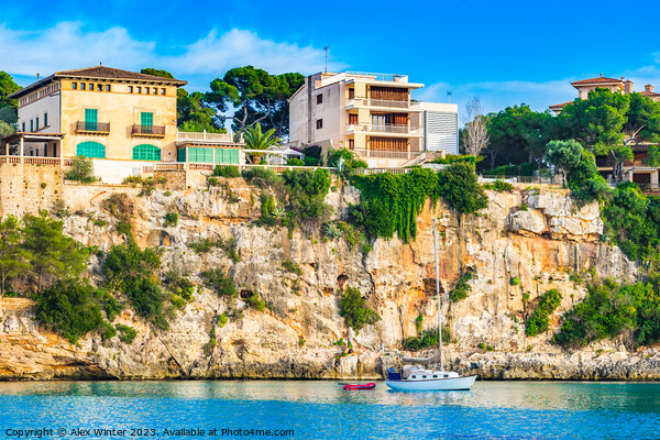 Beautiful view of the coast cliffs in Porto Christ Picture Board by Alex Winter