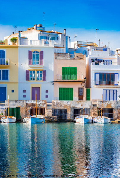 Mallorca, Colourful Porto Colom Picture Board by Alex Winter