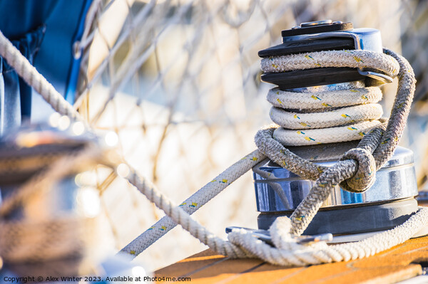Detail image of winch and rope  Picture Board by Alex Winter