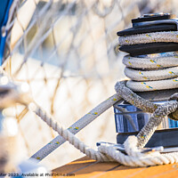 Buy canvas prints of Detail image of winch and rope  by Alex Winter