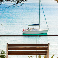 Buy canvas prints of Idyllic view of sailboat by Alex Winter