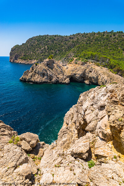 Rocky coastline cliffs, Spain Picture Board by Alex Winter