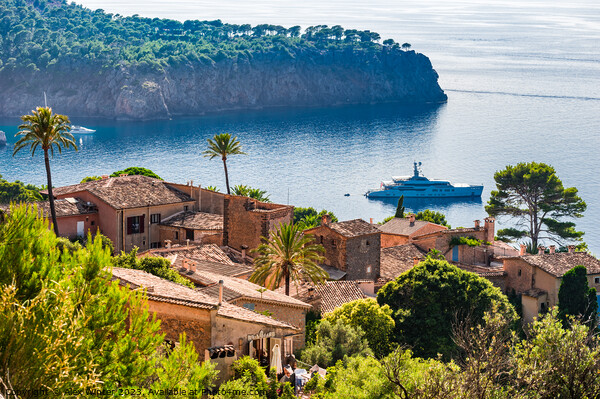 Traditional stone houses at the coast of Majorca Picture Board by Alex Winter