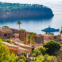 Buy canvas prints of Traditional stone houses at the coast of Majorca by Alex Winter