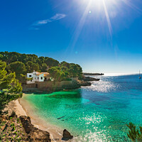 Buy canvas prints of Idyllic island scenery, Majorca beach Cala Gat by Alex Winter