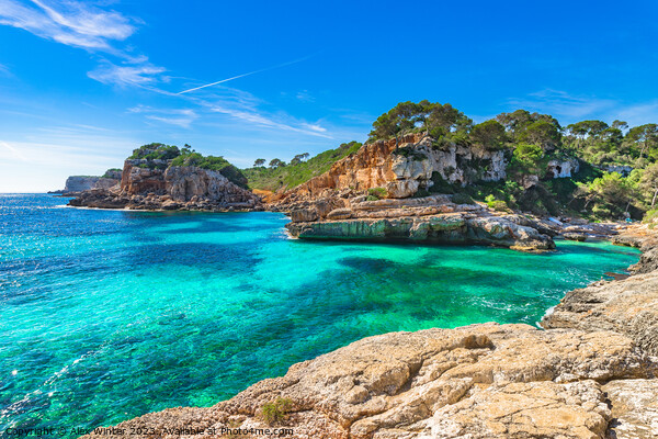 Picturesque coast view on Majorca Picture Board by Alex Winter