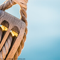 Buy canvas prints of Nautical pulley  by Alex Winter