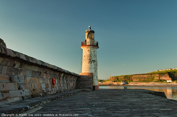 Whitehaven lighthouse on the west pier Picture Board by Martin Day
