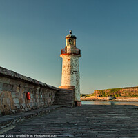 Buy canvas prints of Whitehaven lighthouse on the west pier by Martin Day